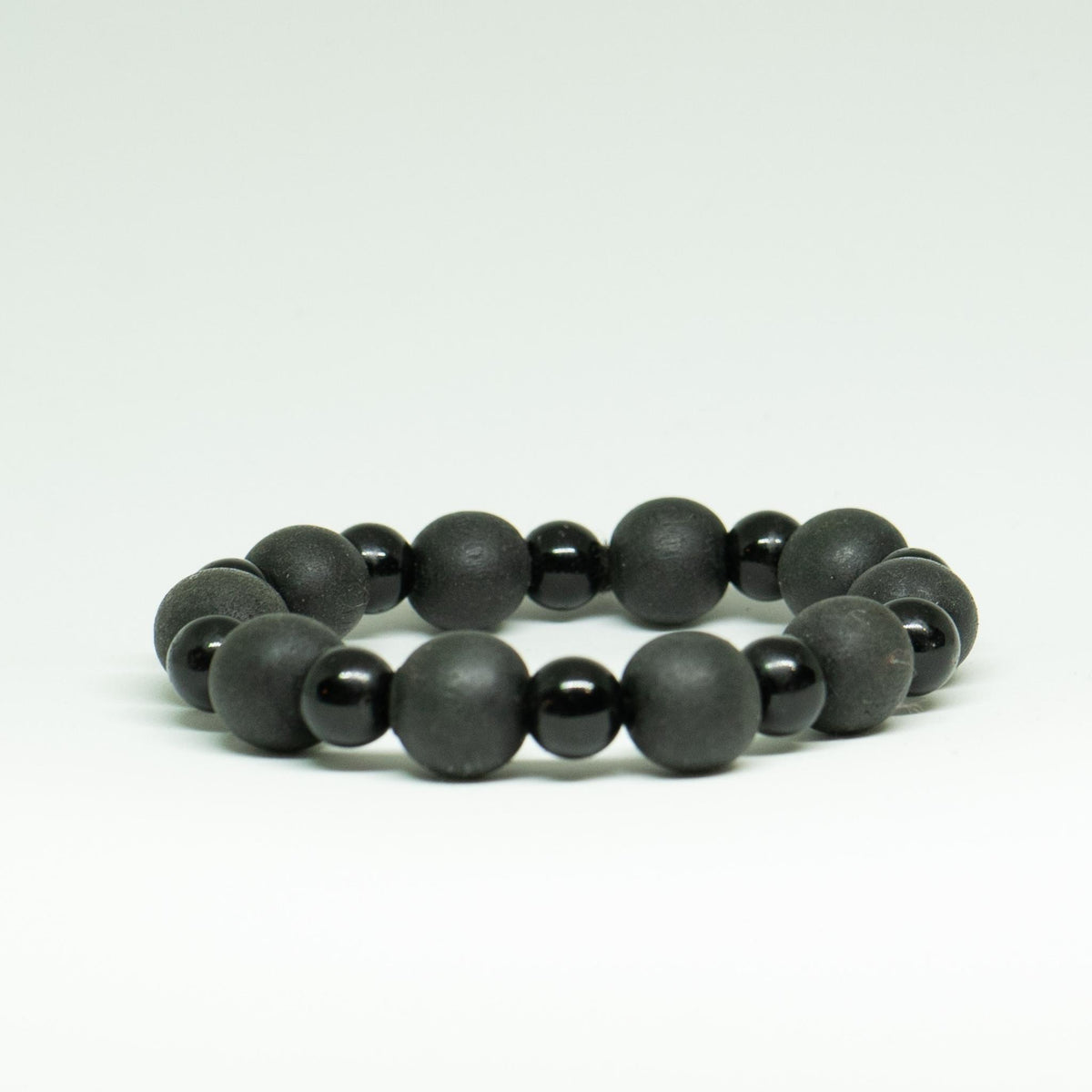 AfroBeads Bracelet in Black Matte Onyx and Beads Bracelet