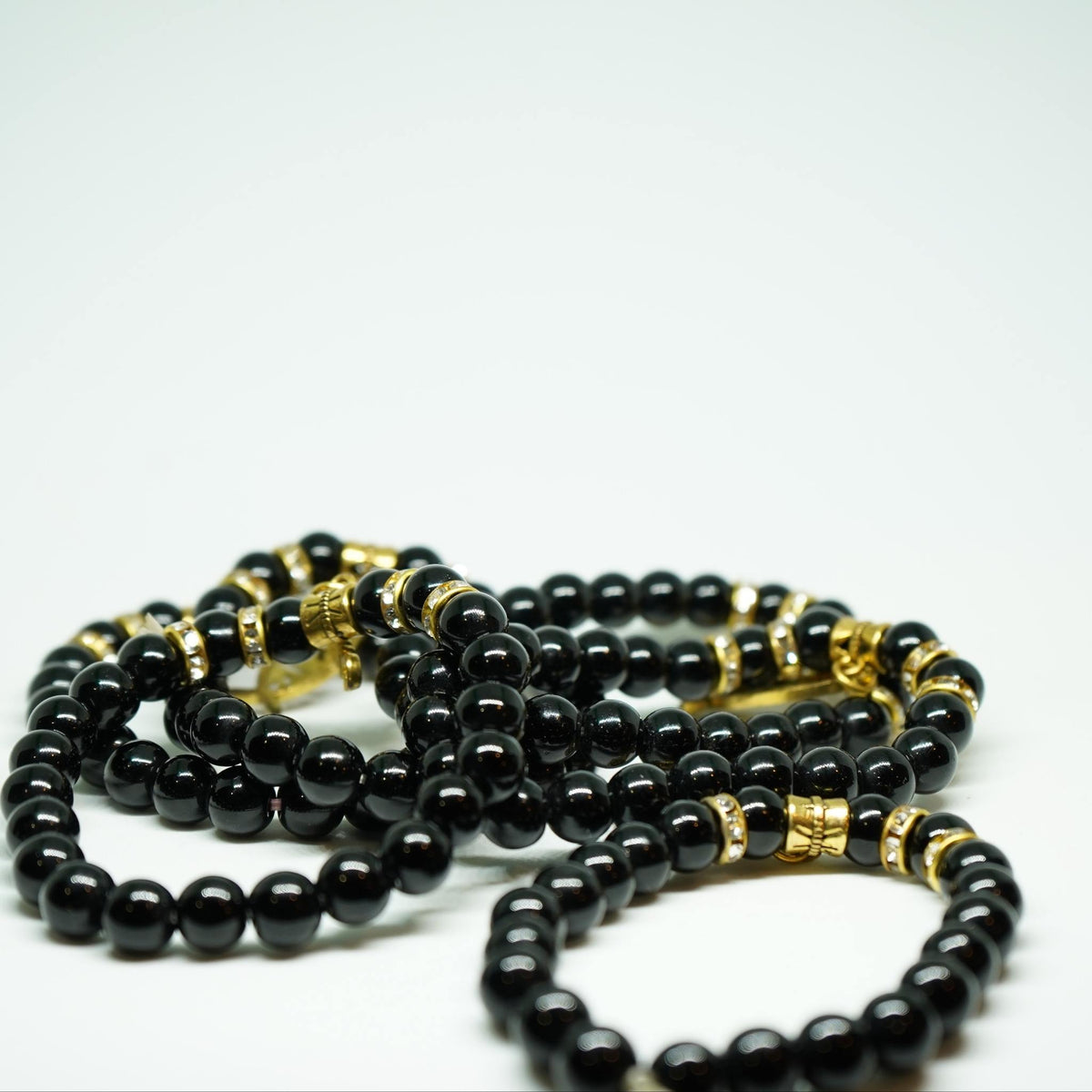 AfroBeads Bracelet in Obsidian Beads for Men and Women