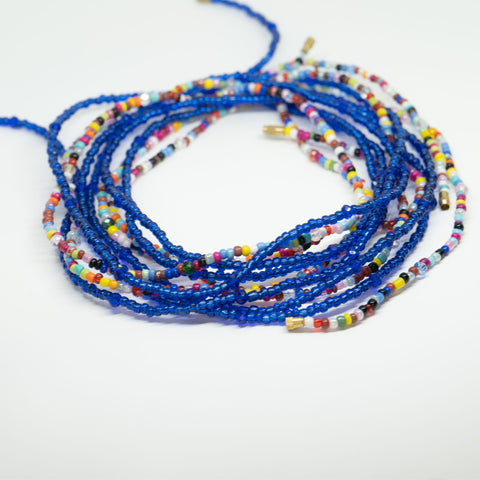 AfroBeads Waist Beads in Emotions of Deep Blue