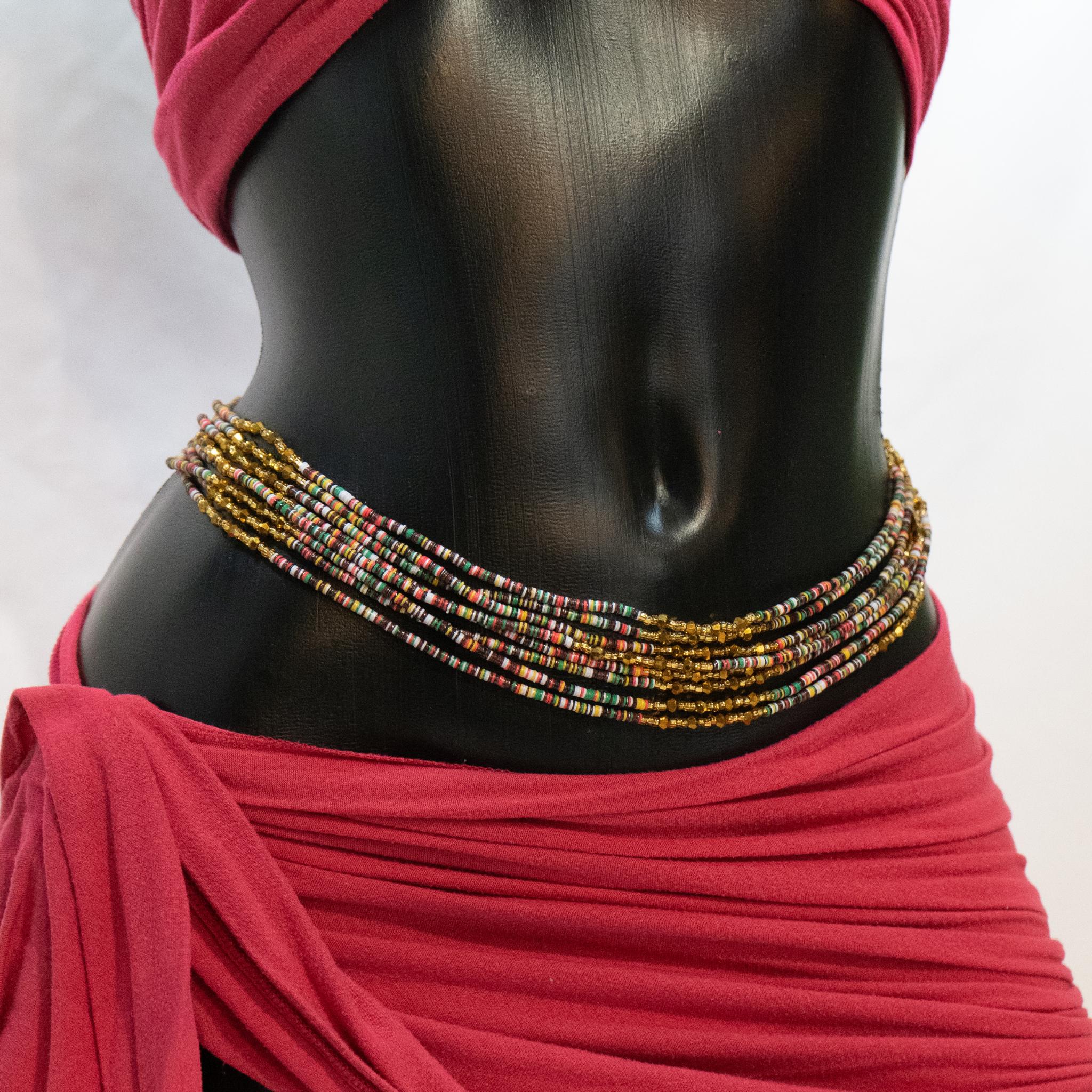 African Waist Chain Local Waist Beads Bead Chain Elastic African