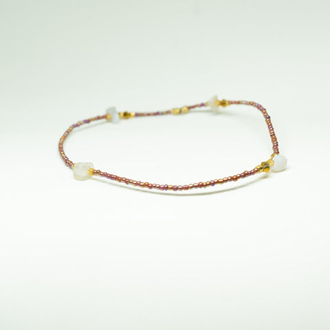 AfroBeads Anklets in Irresistible with Matte Finish Marble and Crystals