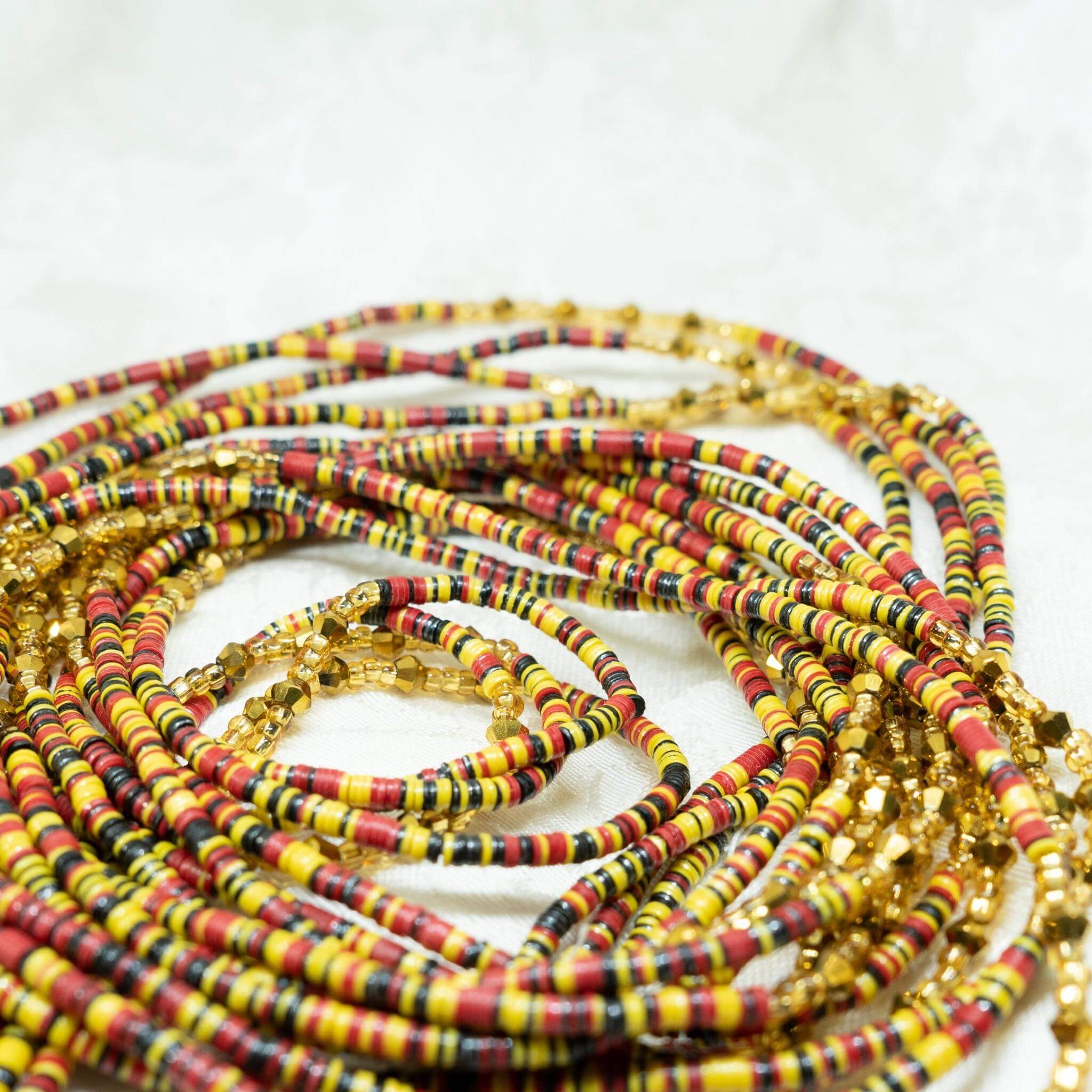 AfroBeads Waist Beads in Glass Seed Beads with Smoked Topaz and Golden –  AfroBeadsCity