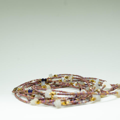 AfroBeads Anklets in Irresistible with Matte Finish Marble and Crystals