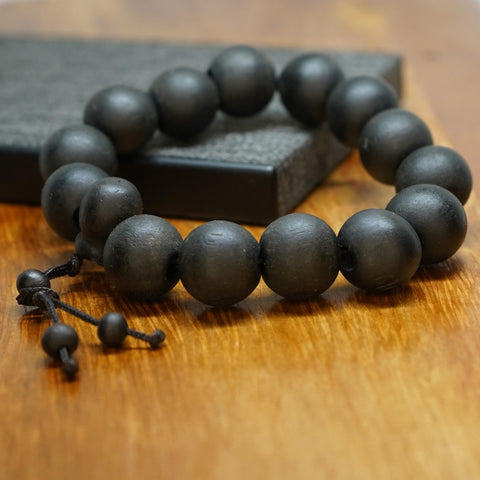 AfroBeads Bracelet in Black Matte Onyx and Beads Bracelet