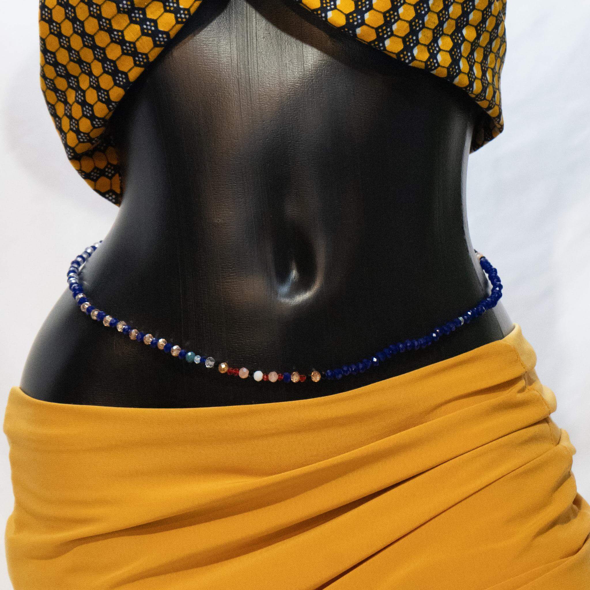 AfroBeads Waist Beads in Carnival Colored Crystal 