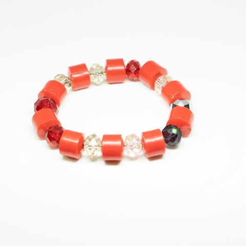 AfroBeads in Red Seeds Braceletet